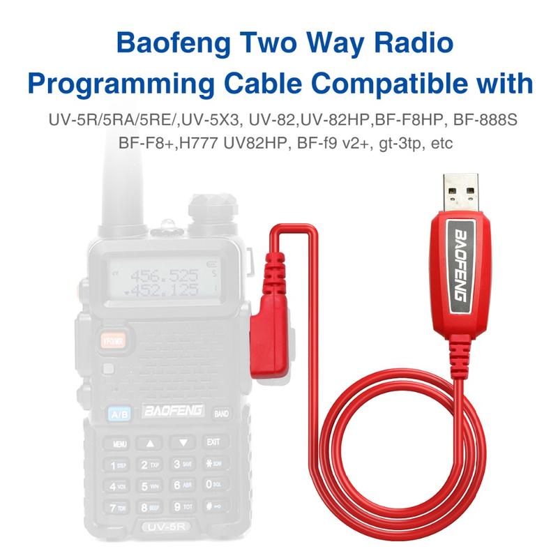 Baofeng USB Programming Cable PL2303 Support Chirp for ham Portable Two Way Radios UV-5R BF-F8HP 5RM 5RH UV-22 UV-21R  K5PLUS AR-152 UV-17R BF-888S