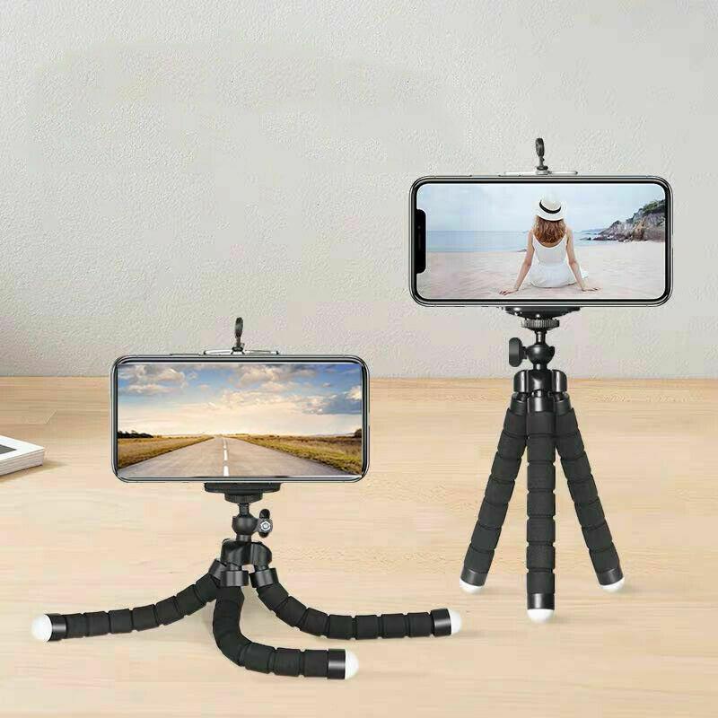 Flexible Tripod Adjustable Tripod Stand Bracket Mount Holder for Mobile Phone, Cellphone,Smartphone,Camera -Black Accessories Selfie Sponge Devices