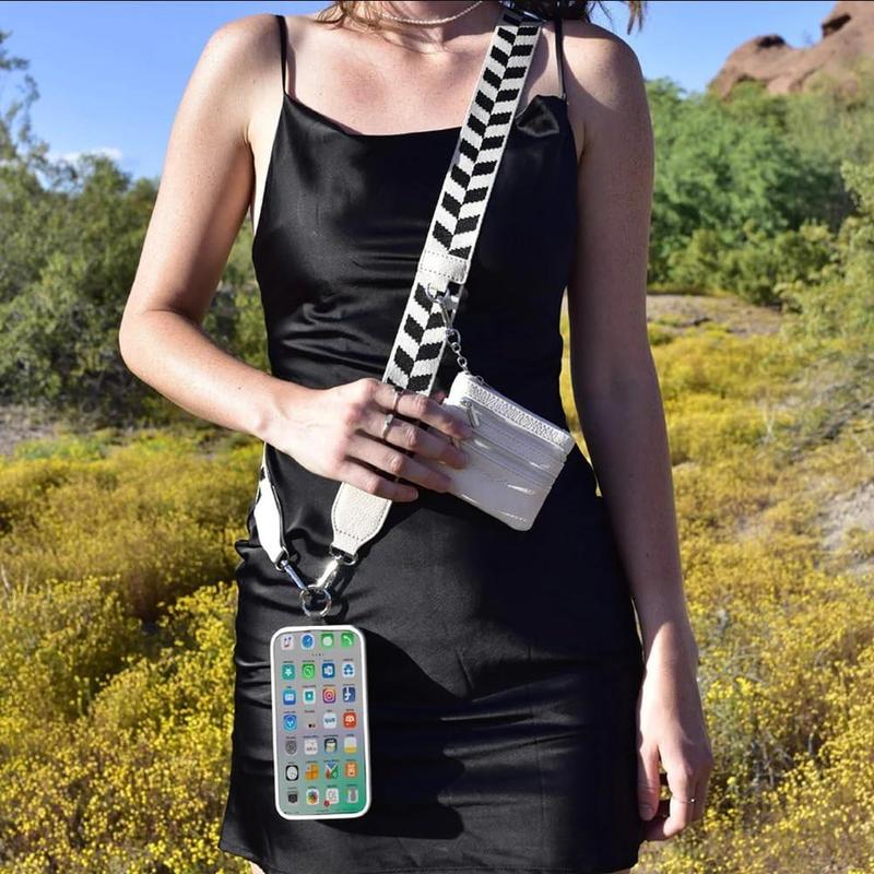 Clip and Go Strap For Phone With Wallet,Phone Strap With Zippered Pouch, Secure and Reliable, Phone Strap Crossbody