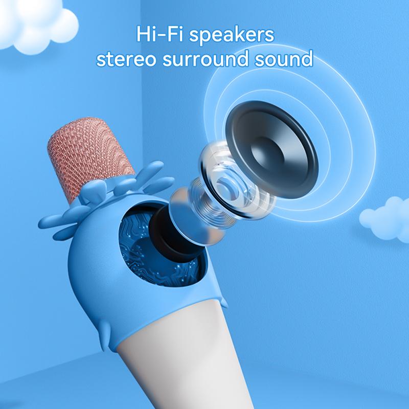 Kids Karaoke Machine, Portable Microphone with Bluetooth, Perfect for Birthday Parties and Family Entertainment