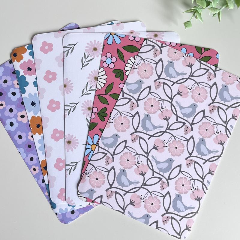 Pastel Floral Kindle Insert - For Basic, Colorsoft, Paperwhite, Oasis, Scribe or iPad Mini Device