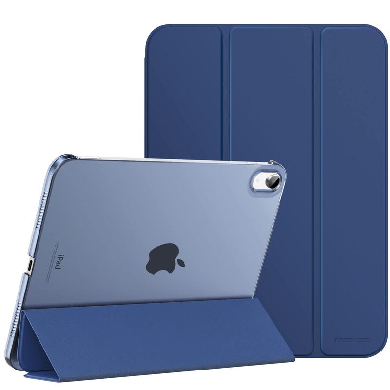 Case for iPad 10th Generation 10.9 inch 2022, Slim Stand Protective Cover with Hard PC Translucent Back Shell Cover for iPad 10th Gen 2022, Support Touch ID, Auto Wake Sleep, Navy Blue