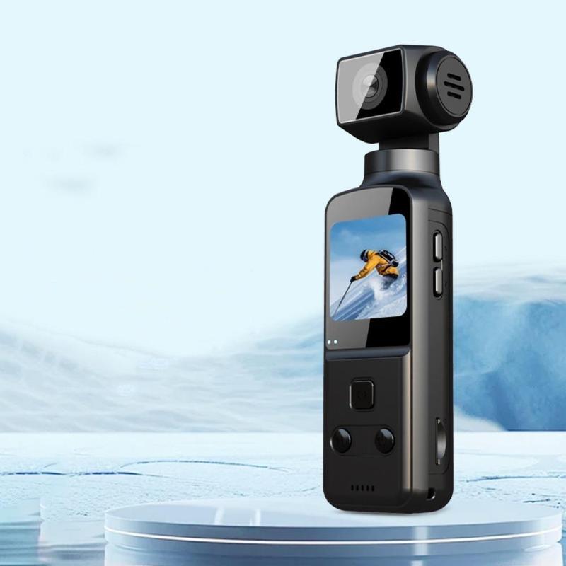 4K Action Camera, 270 Degree Rotatable Video Camera with 1.33 Inch CMOS, Anti-shake Action Camera for Video Recording