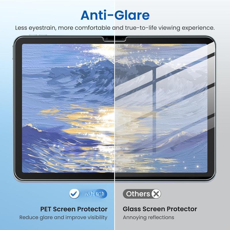 2 Pack Paper Screen Protector for  iPad Air 11 Inch M2 2024 (Air 6th Generation), Write and Draw Like on Paper Anti-Glare Matte PET Film, Anti-Scratch, Compatible with  Pencil